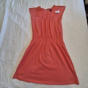 Gap girls XXL 14/16 coral sleeveless dress, elastic waist NEW